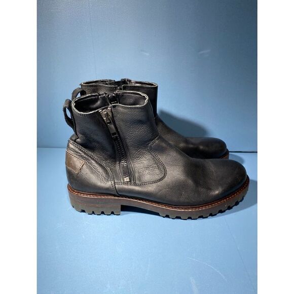 Bull Boxer Leather Boots Double Zip Mens Size 9 - Picture 4 of 7